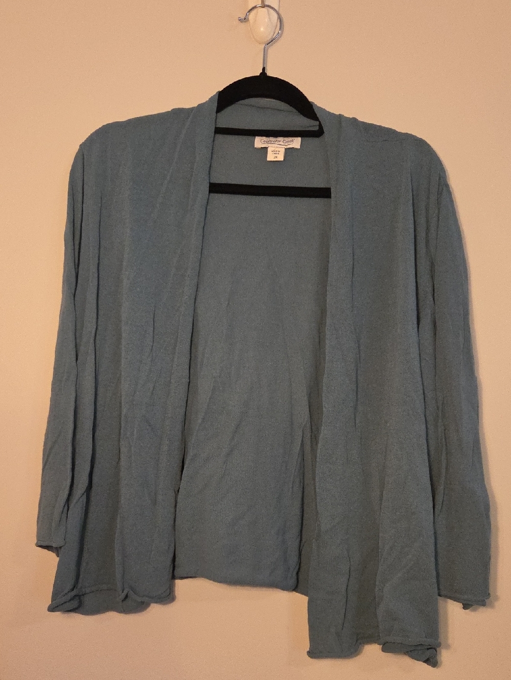 Coldwater Creek Open-Front Cardigan - Light Blue